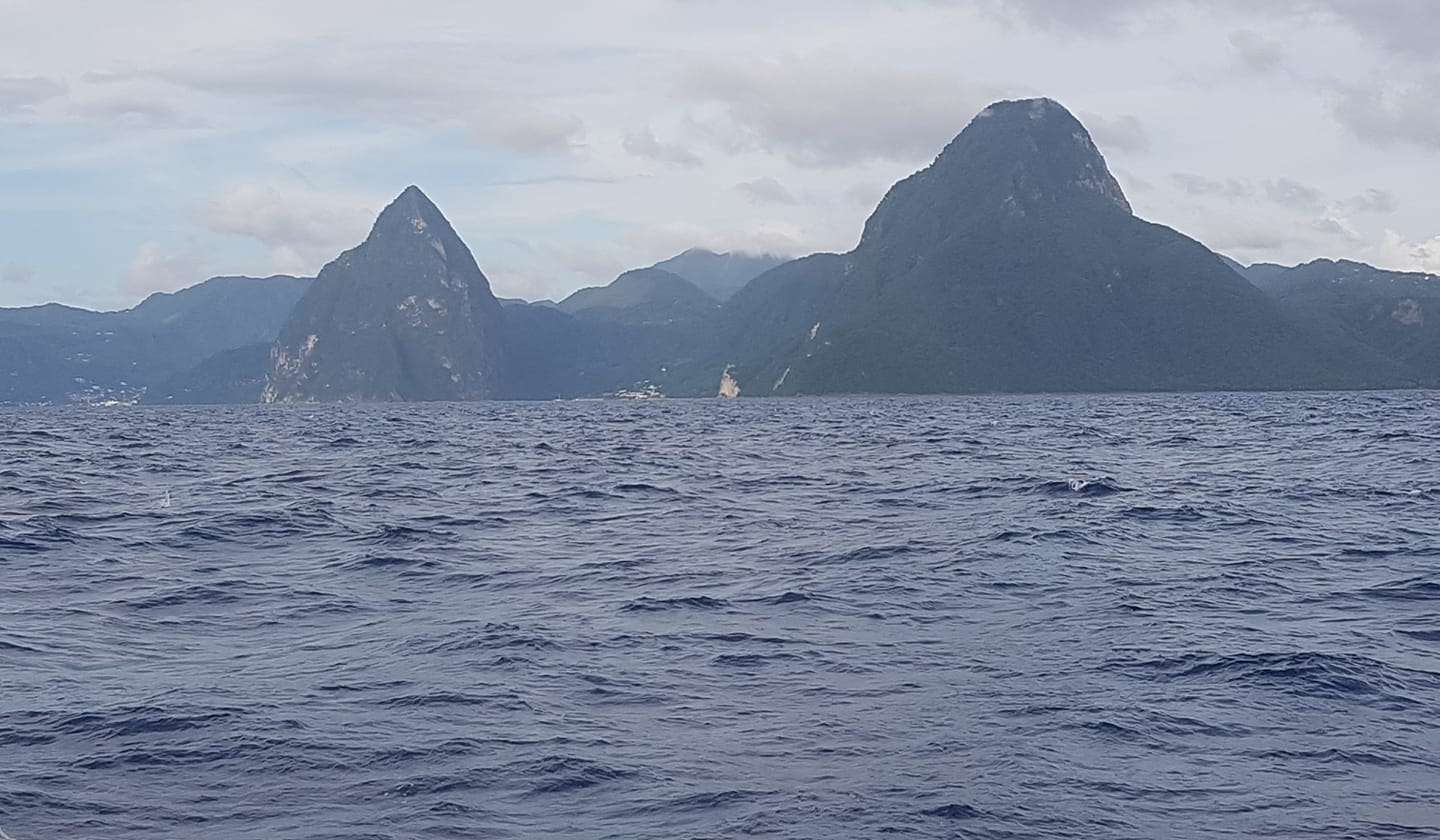 Petit coucou en direct des pitons de Sainte Lucie : retour demain en Martinique …