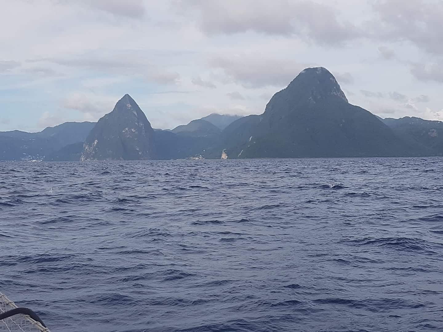 Petit coucou en direct des pitons de Sainte Lucie : retour demain en Martinique …